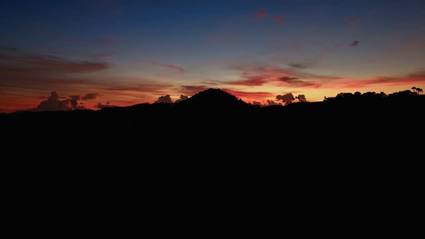 A vibrant sunset over the Dominican Republic