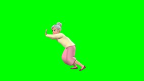 3D Grandma Pushing Object Green Screen Character Animation. Realistic 3D grandma character pushing invisible object on green screen. Perfect for ads, presentations, explainer videos, promotions, overlays, and digital marketing projects. - Powered by Shutterstock - Get 15% off with code: PIKWIZARD15