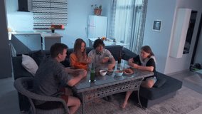 group of friends enjoying food and lively discussion, gathering of friends sharing meal and engaging in conversation, close group of friends dining together while engaging in lively and meaningful - Powered by Shutterstock - Get 15% off with code: PIKWIZARD15