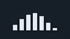 Abstract vertical bar loading animation moving like a signal equalizer or data processing loader on a dark background. - Powered by Shutterstock - Get 15% off with code: PIKWIZARD15
