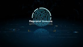 Digital fingerprint biometric scan with glowing cyber security interface and futuristic identification system - Powered by Shutterstock - Get 15% off with code: PIKWIZARD15