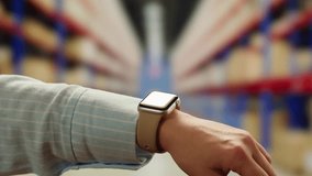 Woman Paying Bill With Watch Using Wireless Pos Terminal in shop store supermarket, Waiter Processing Payment, scan qr code with discounts, card banking.  - Powered by Shutterstock - Get 15% off with code: PIKWIZARD15