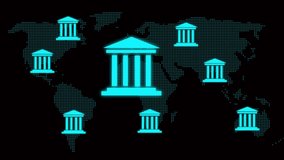 Franchise business store shop concept. Investment expansion with location world map and open new branch shop. Businessman touching franchise icon. 4k video. - Powered by Shutterstock - Get 15% off with code: PIKWIZARD15