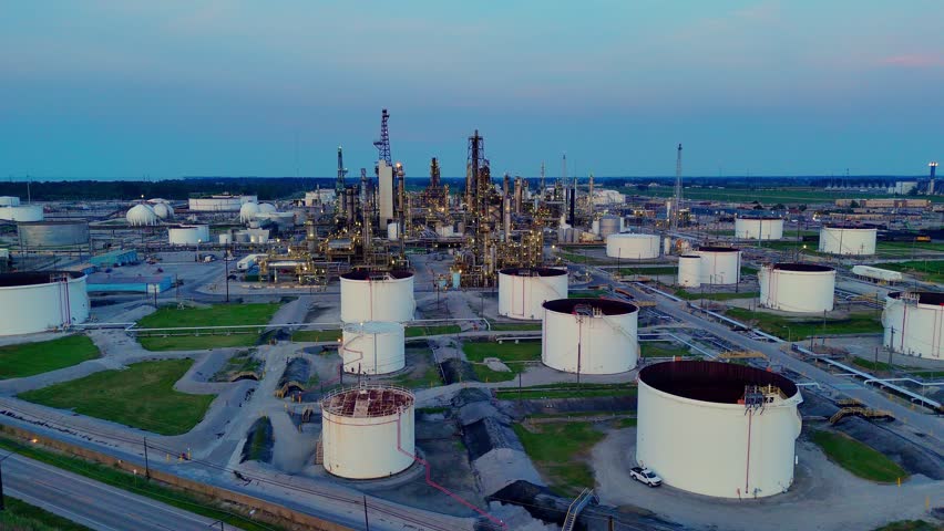 Oil storage tanks and Cenovus Oil Refinery complex in Toledo, Ohio, USA