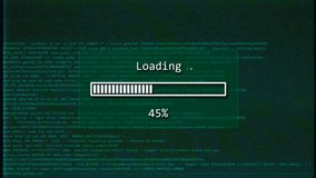 Digital Loading Progress Bar Animation with Code Background, System Processing and Completion Interface Loop - Powered by Shutterstock - Get 15% off with code: PIKWIZARD15