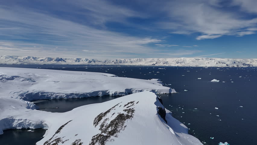 Aerial view of antarctica