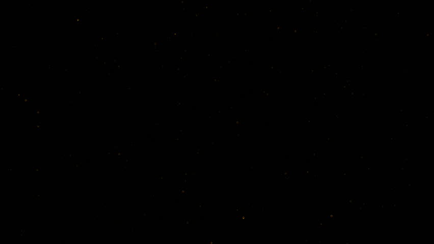 Loop glow flickering small gold ring dust stars particles animation motion on black abstract background. Glow stars particle on black background motion titles cinematic