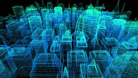 Holographic Wireframe Cityscape abstract futuristic - Powered by Shutterstock - Get 15% off with code: PIKWIZARD15