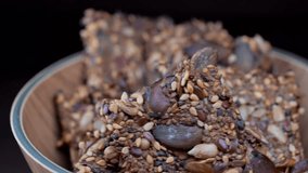 Healthy Pumpkin Seeds Cookies Crackers Isolated, Healthy Cereal Crackers, Homemade Pumpkin Seed Cookie Group on White Background - Powered by Shutterstock - Get 15% off with code: PIKWIZARD15