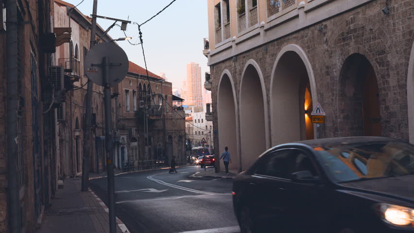 Street in the old city of Jaffa. Tel Aviv. Israel. Traveling in Israel.