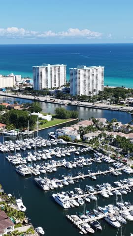 Hollywood Beach Skyline At Hollywood Beach In Florida United States. Beach Landscape. Bay Harbor Scenery. Downtown District. Hollywood Beach Skyline In Florida United States. Amazing Cityscape.
