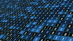 Close up abstract blue cubes with binary code, bit, byte, encryption, big data. Machine learning, artificial intelligence, science, code, deep learning. 3D animation - Powered by Shutterstock - Get 15% off with code: PIKWIZARD15