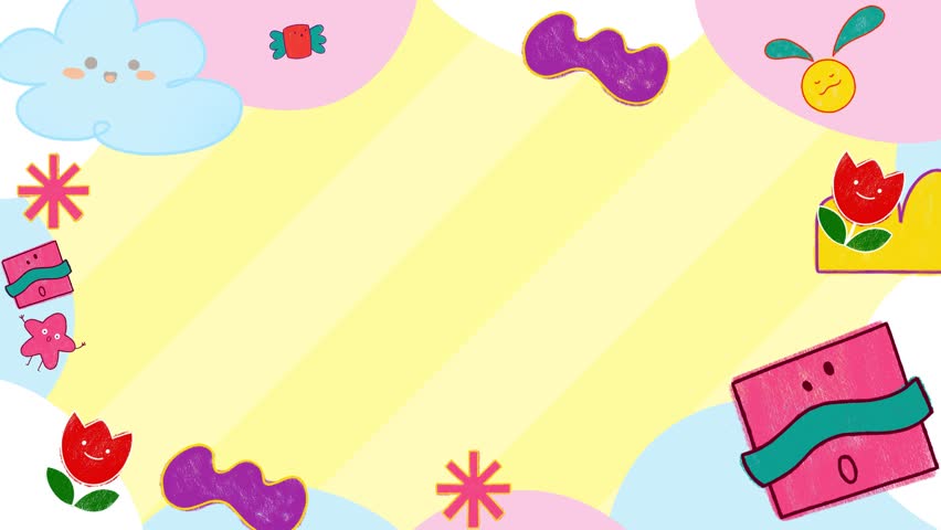 Colorful, cute, start, lesson, music, children