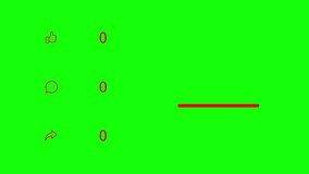 Social media metrics animation growing likes comments shares statistics over green screen - Powered by Shutterstock - Get 15% off with code: PIKWIZARD15