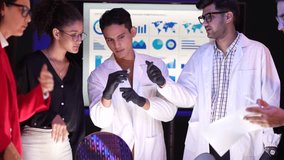 Global technology innovation and digital transformation concept. Successful engineering team developing advanced microchips for future AI and computing power. Strategic investment in electronic indust - Powered by Shutterstock - Get 15% off with code: PIKWIZARD15