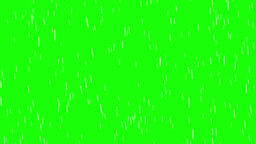 monsoon rain weather concept, rain falling isolated on green screen (chroma key) background, overlay for rainstorm, rainy season and pleasant atmoshphere