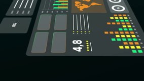 Wide angle view of corporate monitoring system showing global market presence and real time data analytics charts. - Powered by Shutterstock - Get 15% off with code: PIKWIZARD15