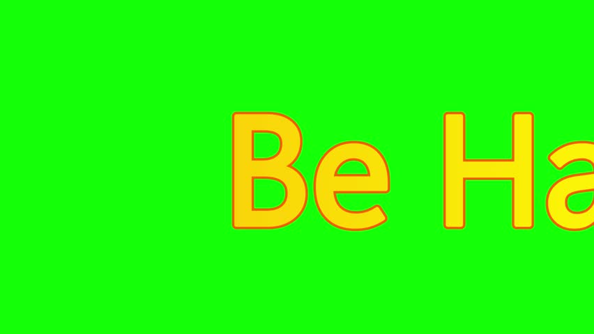 Vibrant motivational phrase on green background for inspiration Be Happy