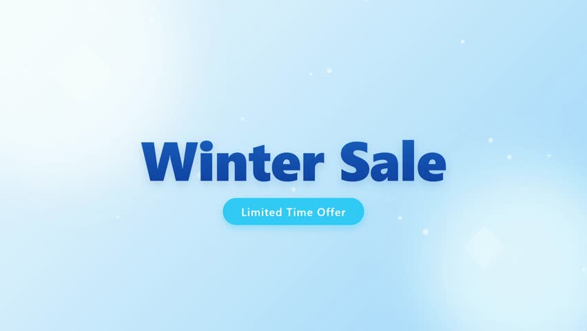 Winter sale promotion with up to 50% off on products for a limited time offer