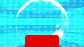 Digital Globe with Binary Code Background and Red Microphone technology data - Powered by Shutterstock - Get 15% off with code: PIKWIZARD15