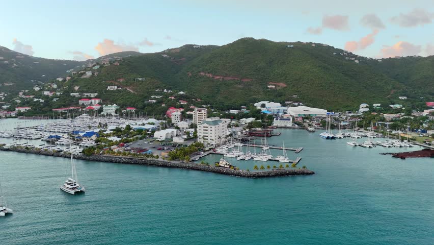 Aerial view of Tortola, British Virgin Islands