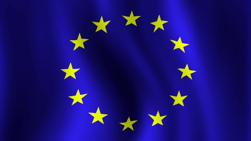 EU Flag - looping, waving, LOOP, A beautiful finish looping flag animation of