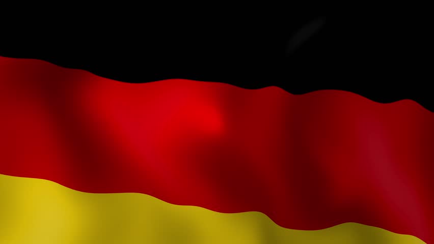 German Flag - looping, waving, panNing, A beautiful finish looping flag