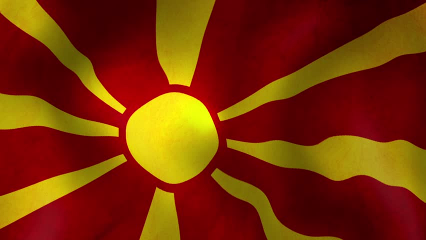 Macedonian Flag - looping, waving, LOOP, A beautiful finish looping flag