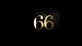 Golden number 66 with golden particles, alpha channel, golden numerology, golden number sixty six, gold numbers and numerology - Powered by Shutterstock - Get 15% off with code: PIKWIZARD15