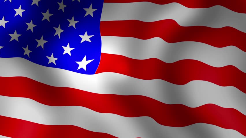 USA American Flag - looping, waving, LOOP, Beautiful finish looping flag