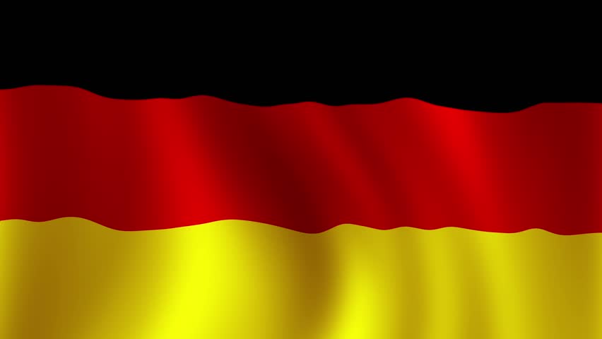 German Flag - looping, waving, A beautiful finish looping flag animation of