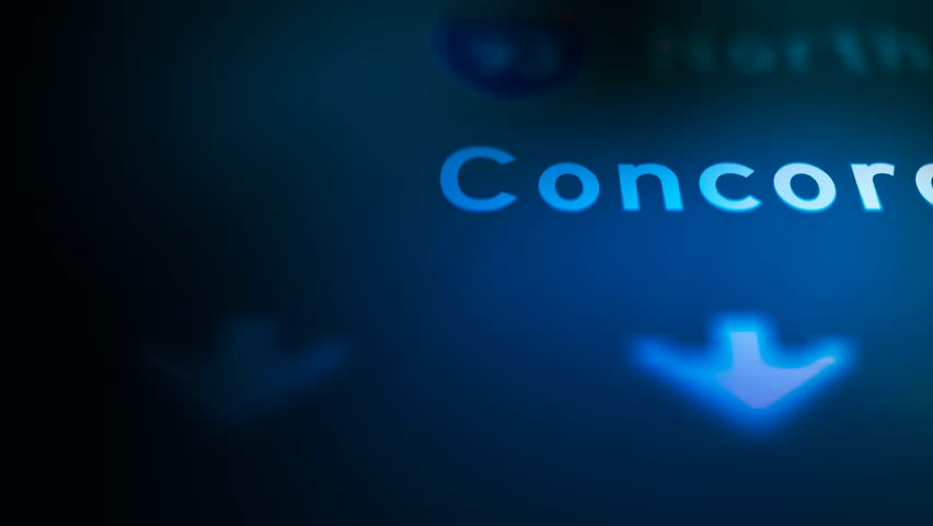 Crime Filler Shot - Cinematic Concord New Hampshire Highway Sign at Night
