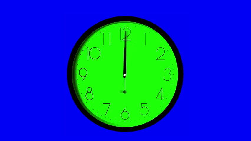 Wall Clock, Time Ticking Faster, Twelve hour time lapse, one second for each