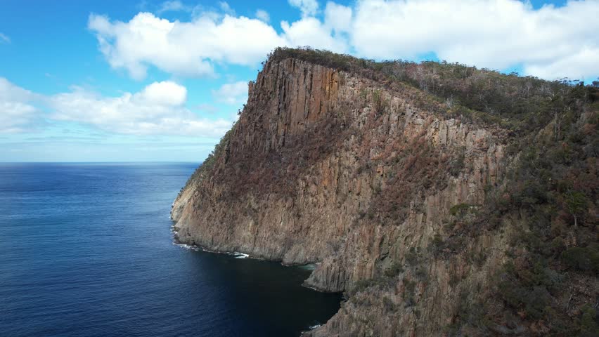 Great Cliff Lookout, South Bruny, Tasmania, Australia - Drone Shot