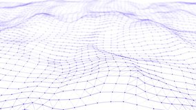 4k abstract purple digital wireframe grid waving on white background loop animation, network connection and technology concept - Powered by Shutterstock - Get 15% off with code: PIKWIZARD15