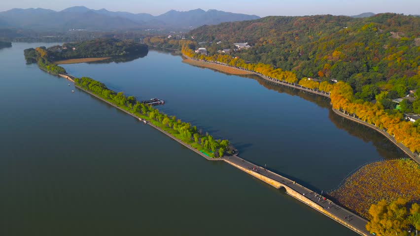 Xihu lake, the must landmark in Hangzhou, China