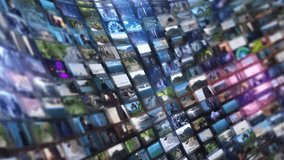 Multimedia screens displaying diverse content, illustrating global streaming and digital media distribution - Powered by Shutterstock - Get 15% off with code: PIKWIZARD15