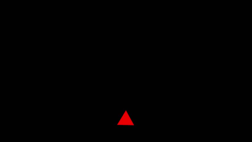 Red Triangles on Black Background Geometric Shapes