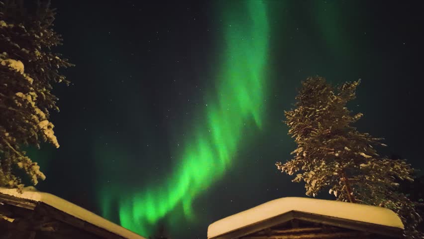 Aurora Borealis in other words Northern Lights in Finland, Ivalo.