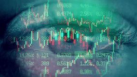 Financial Currency Exchange. Stock Market Chart Prices, Financial Indexes Graph In Trader Eye. Earth Fintech Data Visualization, Digital Money Transfer. World Trade. Cryptocurrency and stocks trading - Powered by Shutterstock - Get 15% off with code: PIKWIZARD15