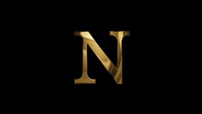Gold letter N with alpha channel, golden alphabet with transparent background - Powered by Shutterstock - Get 15% off with code: PIKWIZARD15