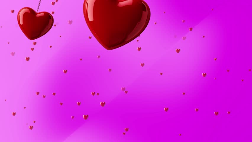 love and chain with pink love burst background