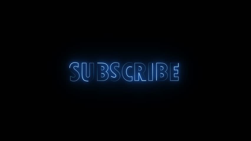 subscribe saber text zoom in effect motion 4k video in dark screen