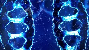 dna strands medical science background, modern genetics technology, biotech concept, plexus network animation - Powered by Shutterstock - Get 15% off with code: PIKWIZARD15