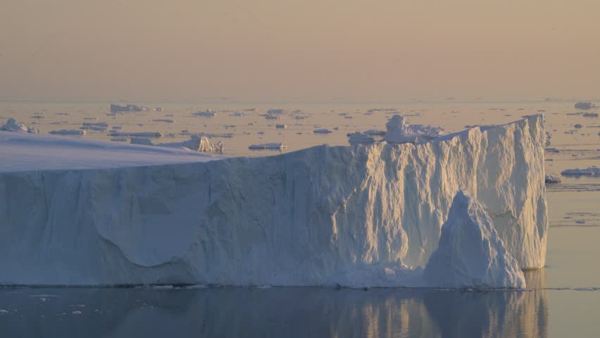 Majestic Icebergs in the Arctic Ocean, Ilulissat Icefjord, Greenland