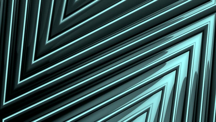 A mesmerizing abstract background featuring a repeating geometric pattern of sharp, angular lines in a vibrant cyan hue, set against a deep, dark backdrop.