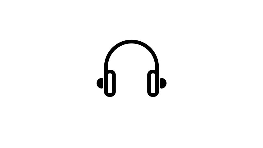 Headphone Icon Pulsating Animation Loop
