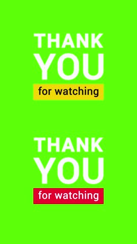 Thank You for Watching Lower Thirds Outro Pack – 2 CTA Animations – 4K Green Screen. Vertical 4K outro lower thirds pack with two CTA animations and green screen background for easy chroma key use.