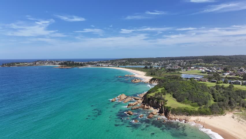 Spectacular aerial footage of Bermagui NSW Australia