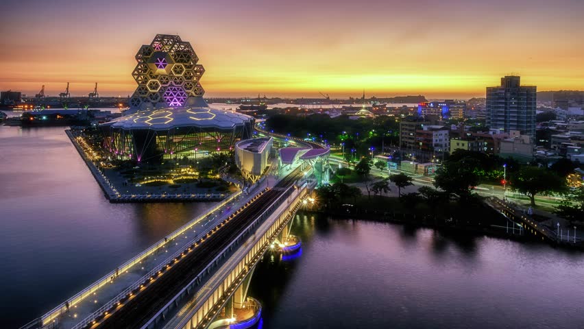 This magnificent aerial view captures the essence of Kaohsiung